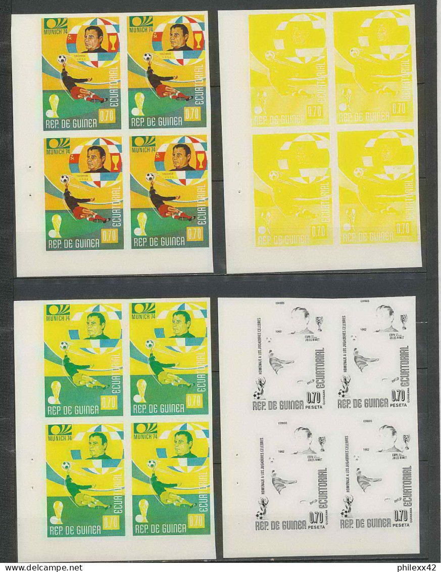 Guinée équatoriale guinea 405b N°307/315 Football Soccer Essai proof Non dentelé imperf orate Complet MNH **