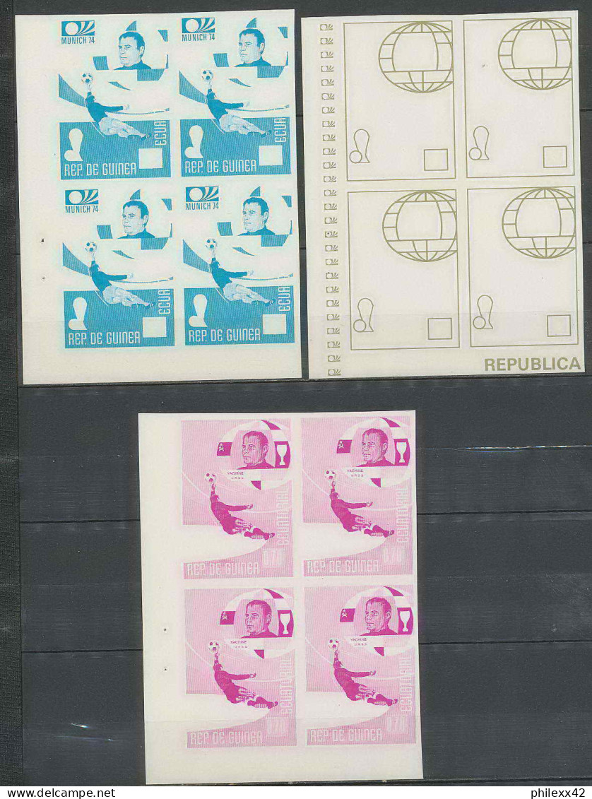 Guinée équatoriale guinea 405b N°307/315 Football Soccer Essai proof Non dentelé imperf orate Complet MNH **