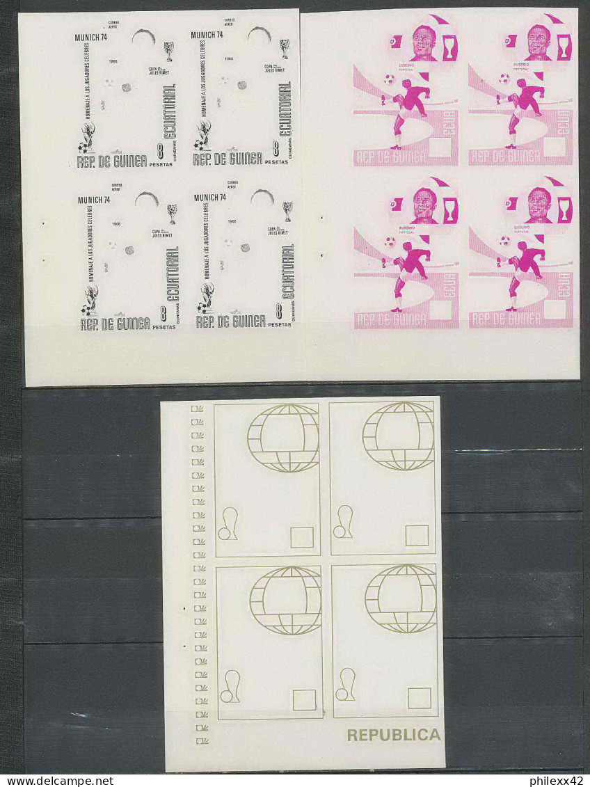 Guinée équatoriale guinea 405b N°307/315 Football Soccer Essai proof Non dentelé imperf orate Complet MNH **