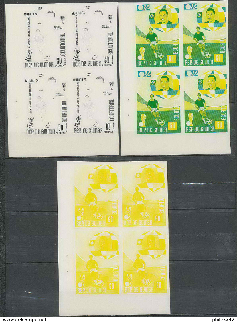 Guinée équatoriale guinea 405b N°307/315 Football Soccer Essai proof Non dentelé imperf orate Complet MNH **