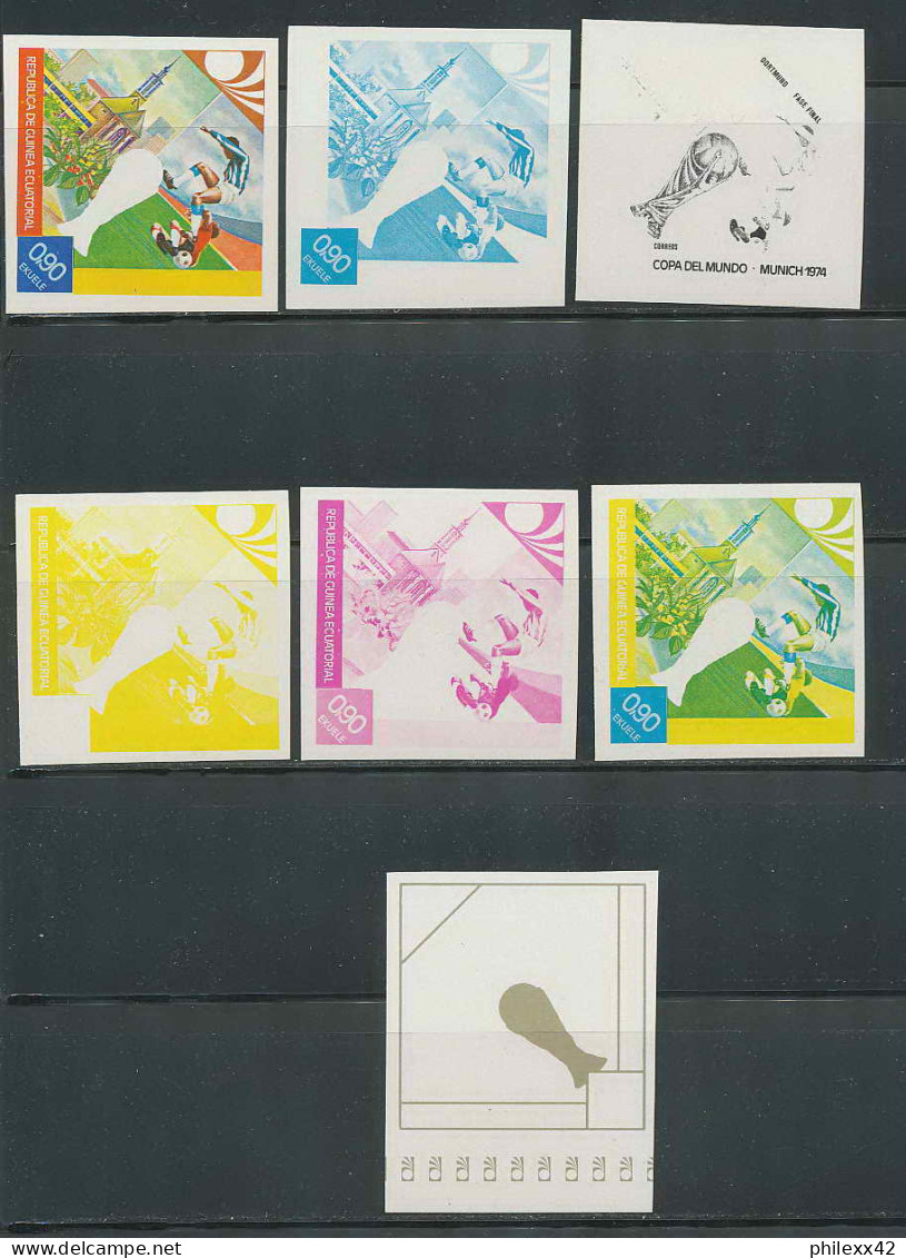 Guinée équatoriale Guinea 427 N°340 Football Soccer Essai Proof Non Dentelé Imperf Orate Coupe Du Monde DORTMUND. MNH ** - 1974 – Westdeutschland