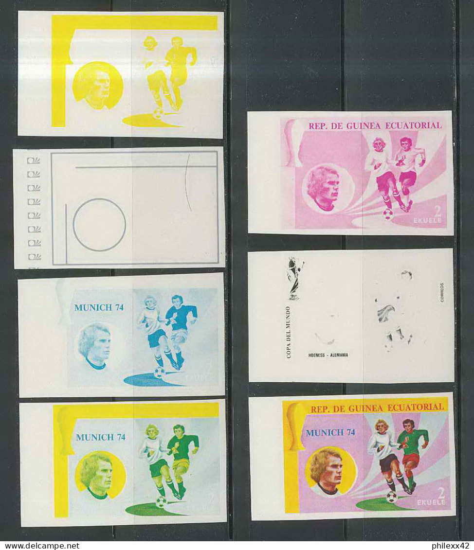 Guinée équatoriale Guinea 423a N°371/379 Football Soccer Essai Proof Non Dentelé Imperf Orate Complet 63 Timbres - 1974 – Alemania Occidental