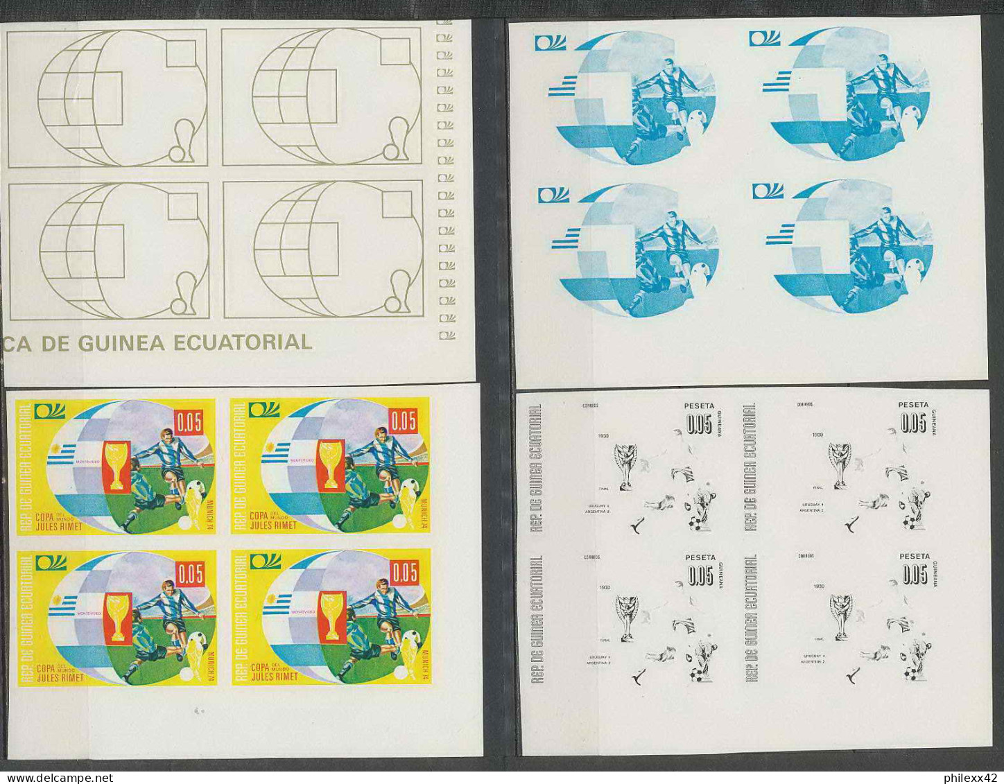 Guinée équatoriale Guinea 414b N°275/283 Football Soccer Essai Proof Non Dentelé Imperf Orate Complet 252 STAMPS - 1974 – Alemania Occidental