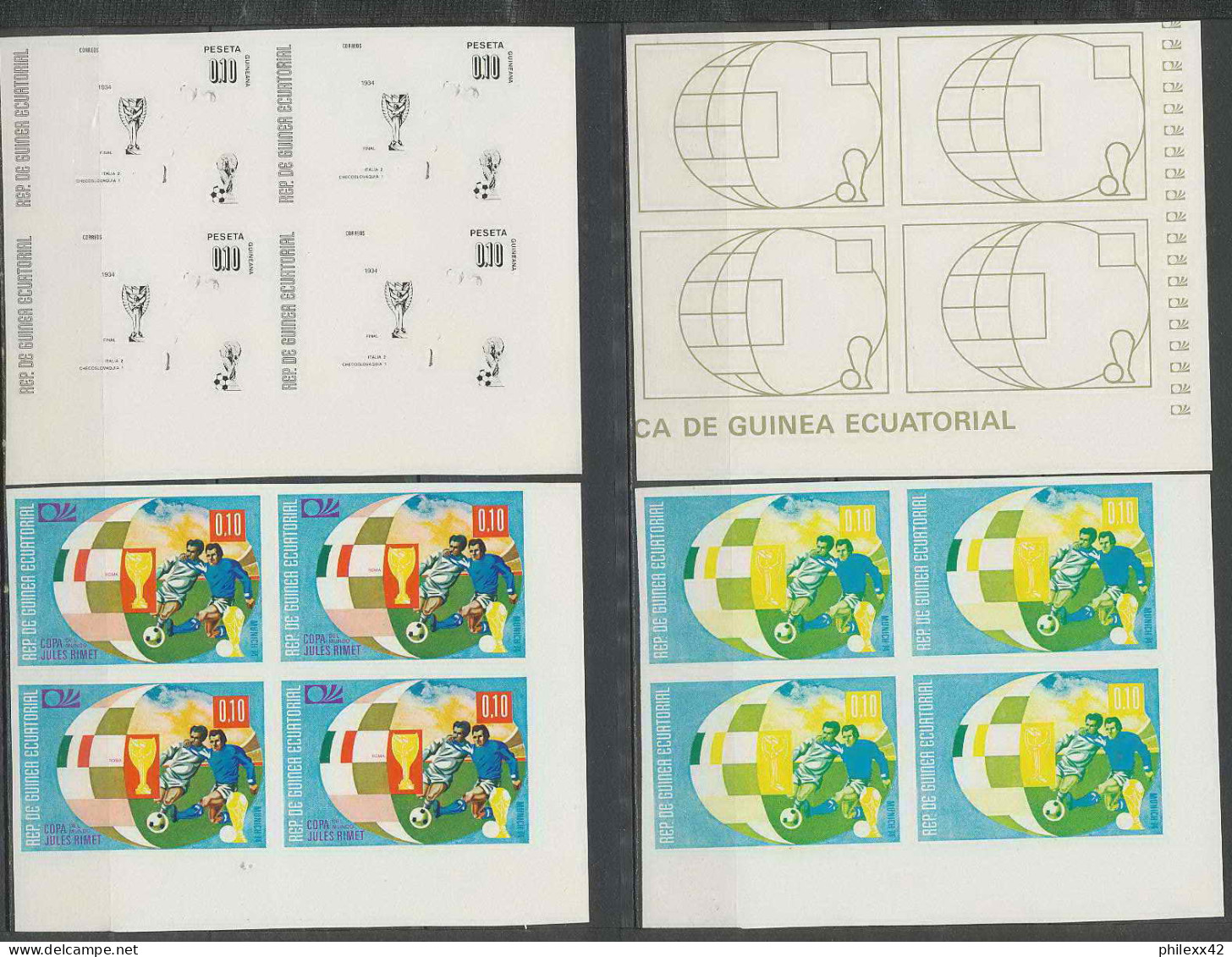 Guinée équatoriale Guinea 414b N°275/283 Football Soccer Essai Proof Non Dentelé Imperf Orate Complet 252 STAMPS - 1974 – Alemania Occidental