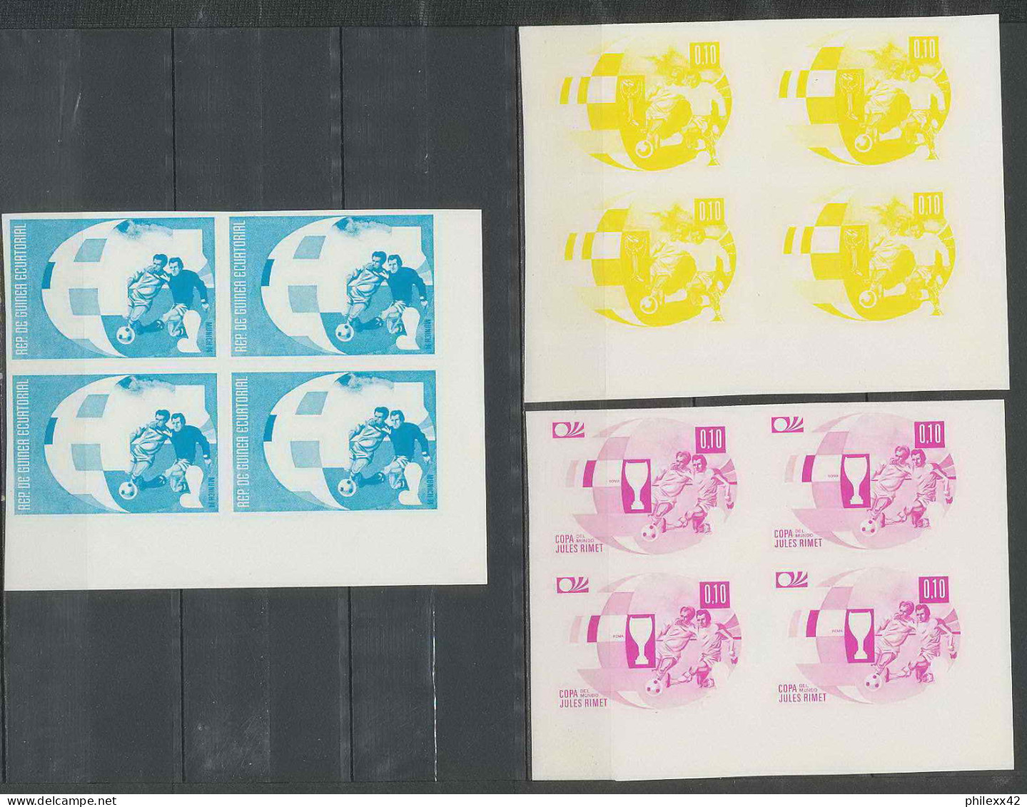 Guinée équatoriale Guinea 414b N°275/283 Football Soccer Essai Proof Non Dentelé Imperf Orate Complet 252 STAMPS - 1974 – Westdeutschland