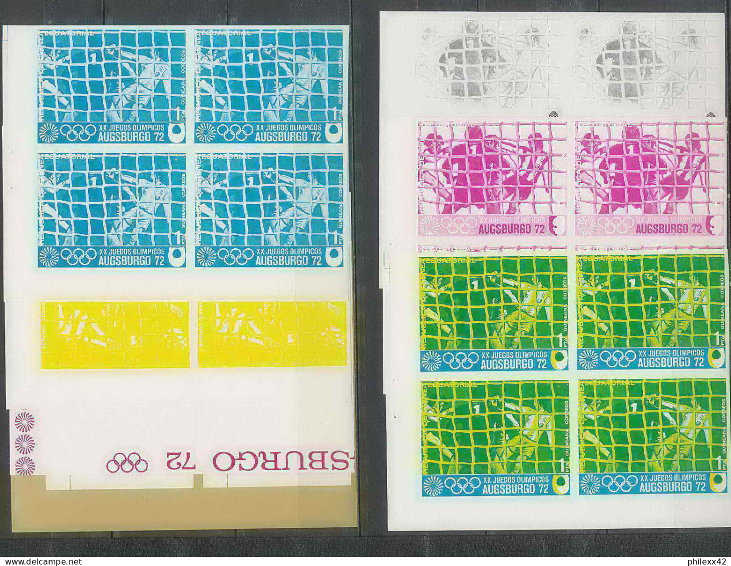 Guinée équatoriale Guinea 446 N°57 Jeux Olympiques Olympic Munich Essai Proof Non Dentelé Imperf Football Soccer MNH ** - 1974 – Alemania Occidental