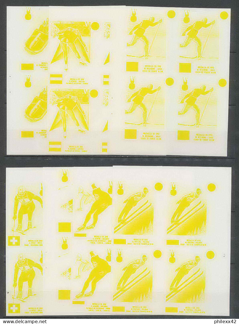 Guinée équatoriale Guinea 453 N°66/72 Jeux Olympiques Olympic Games Sapporo Essai Proof Non Dentelé Imperf Orate MNH ** - Hiver 1972: Sapporo