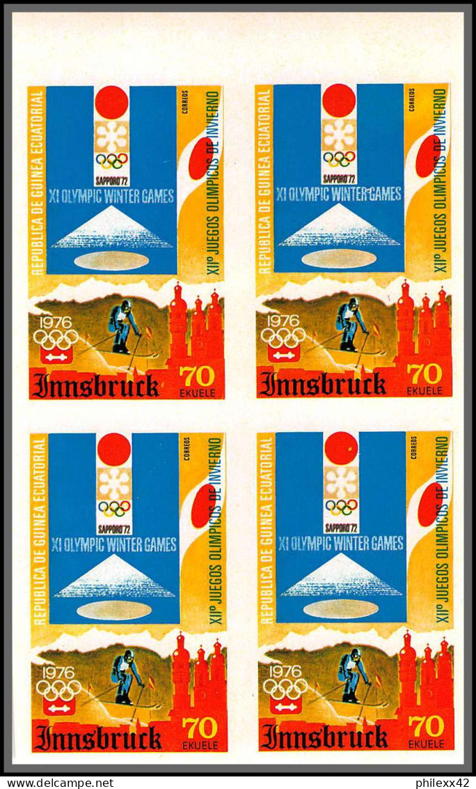Guinée équatoriale Guinea 396b N°535/45 Jeux Olympiques Olympic Games Innsbruck Essai Proof Non Dentelé Imperf MNH ** - Inverno1976: Innsbruck