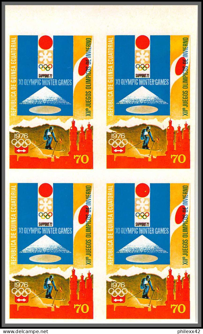 Guinée équatoriale Guinea 396b N°535/45 Jeux Olympiques Olympic Games Innsbruck Essai Proof Non Dentelé Imperf MNH ** - Winter 1976: Innsbruck
