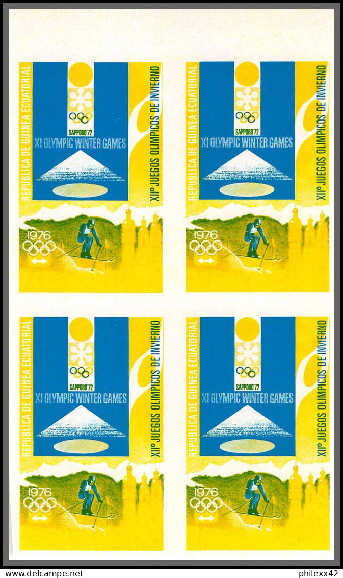 Guinée équatoriale guinea 396b N°535/45 Jeux olympiques olympic games Innsbruck Essai proof Non dentelé imperf MNH **