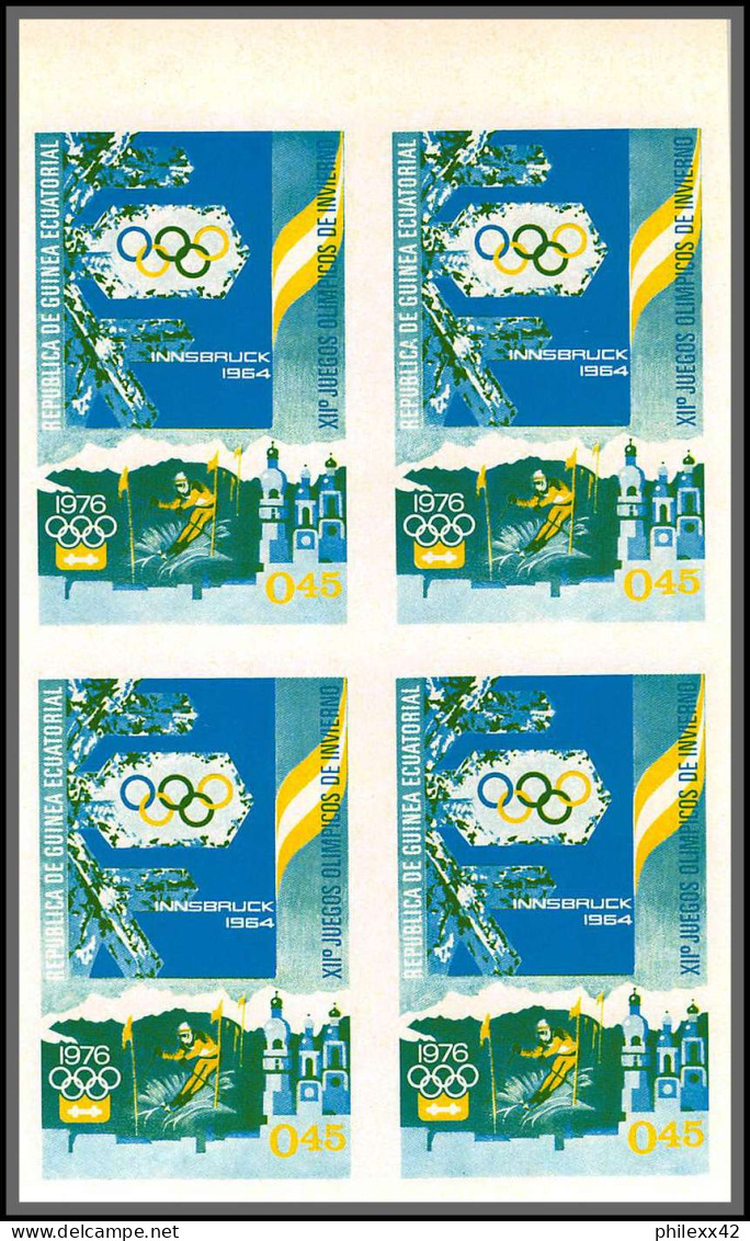 Guinée équatoriale guinea 396b N°535/45 Jeux olympiques olympic games Innsbruck Essai proof Non dentelé imperf MNH **