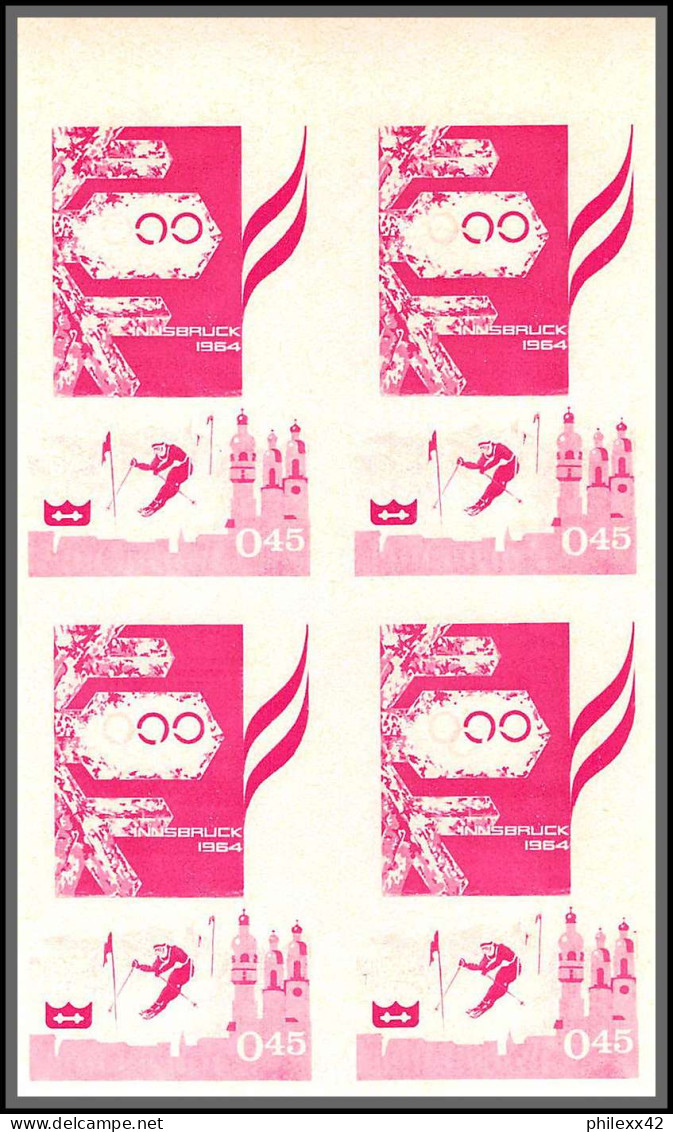 Guinée équatoriale guinea 396b N°535/45 Jeux olympiques olympic games Innsbruck Essai proof Non dentelé imperf MNH **