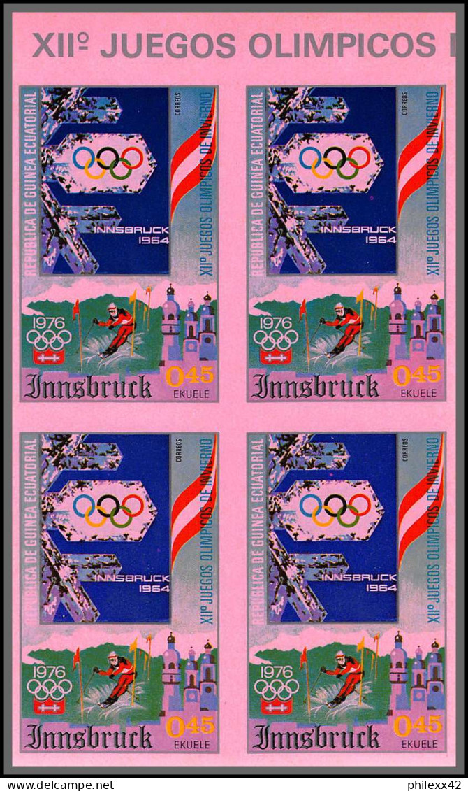 Guinée équatoriale guinea 396b N°535/45 Jeux olympiques olympic games Innsbruck Essai proof Non dentelé imperf MNH **