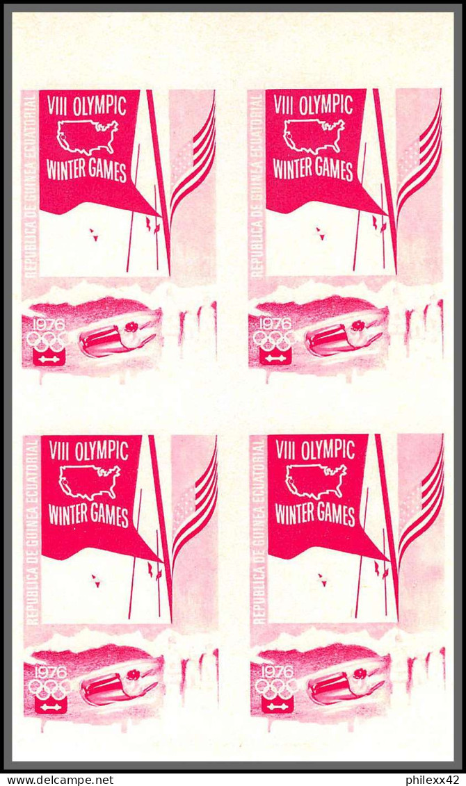 Guinée équatoriale guinea 396b N°535/45 Jeux olympiques olympic games Innsbruck Essai proof Non dentelé imperf MNH **