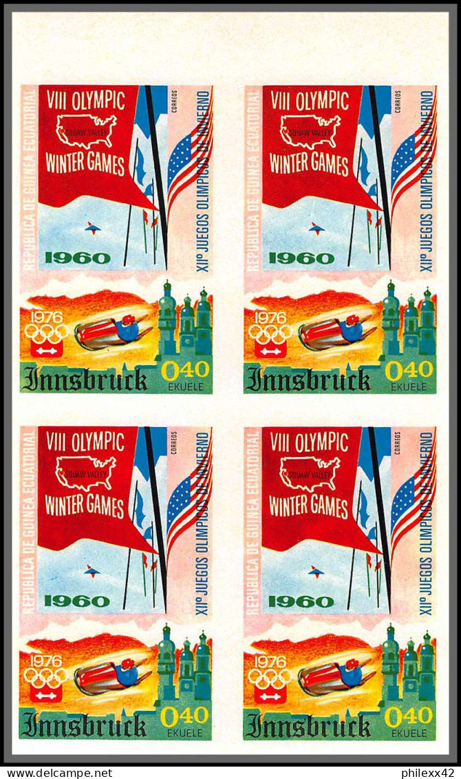 Guinée équatoriale guinea 396b N°535/45 Jeux olympiques olympic games Innsbruck Essai proof Non dentelé imperf MNH **