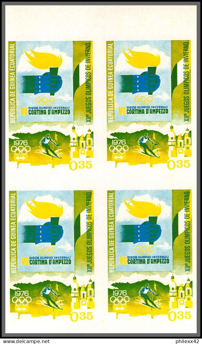 Guinée équatoriale guinea 396b N°535/45 Jeux olympiques olympic games Innsbruck Essai proof Non dentelé imperf MNH **