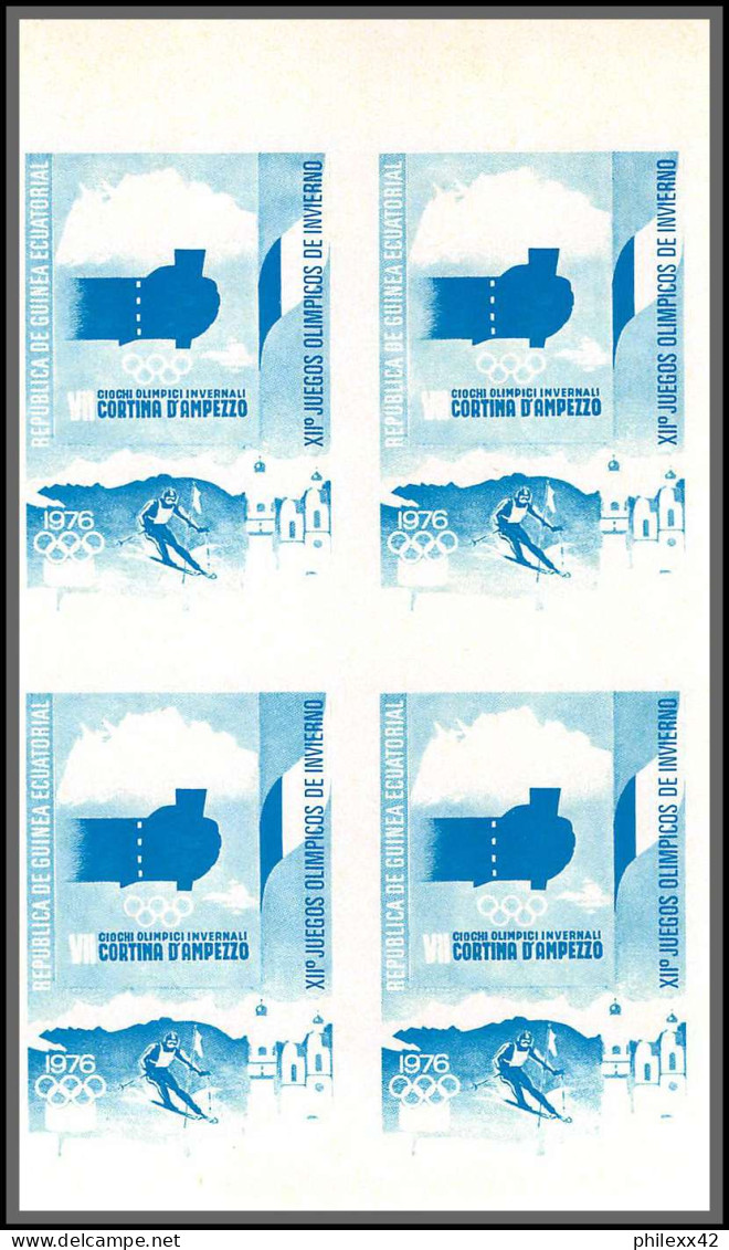 Guinée équatoriale guinea 396b N°535/45 Jeux olympiques olympic games Innsbruck Essai proof Non dentelé imperf MNH **