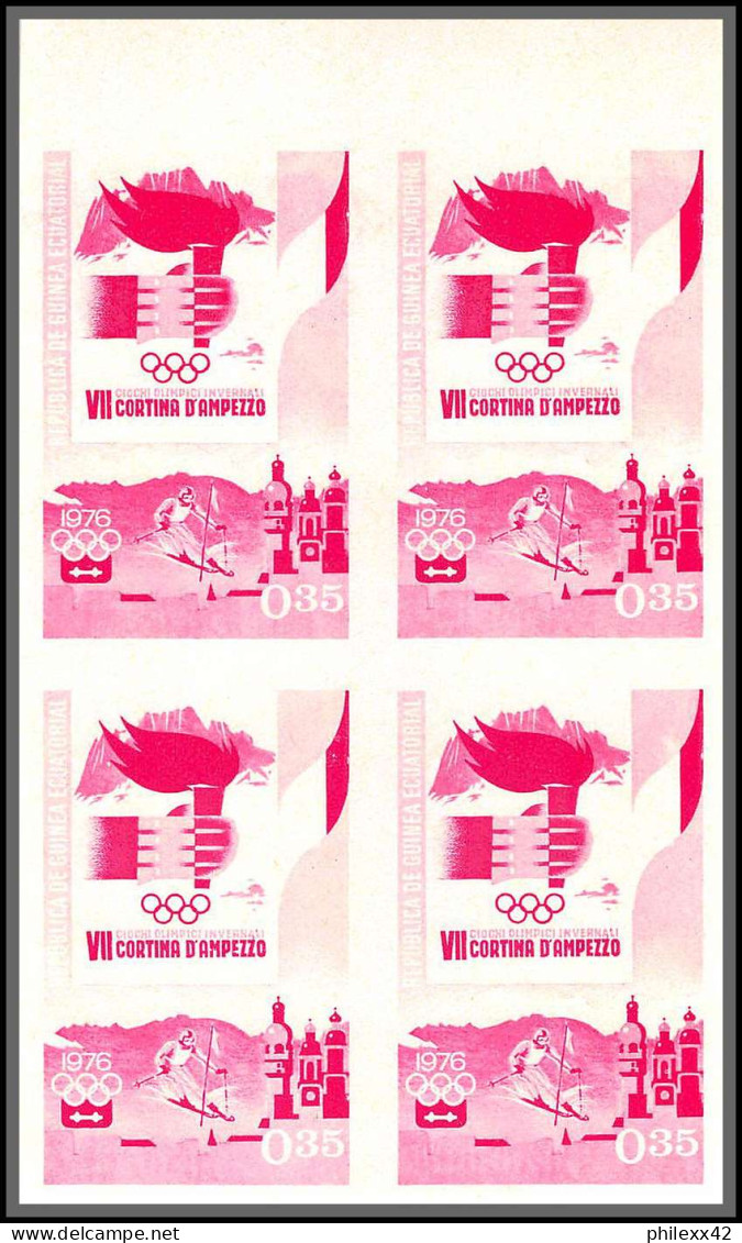 Guinée équatoriale guinea 396b N°535/45 Jeux olympiques olympic games Innsbruck Essai proof Non dentelé imperf MNH **