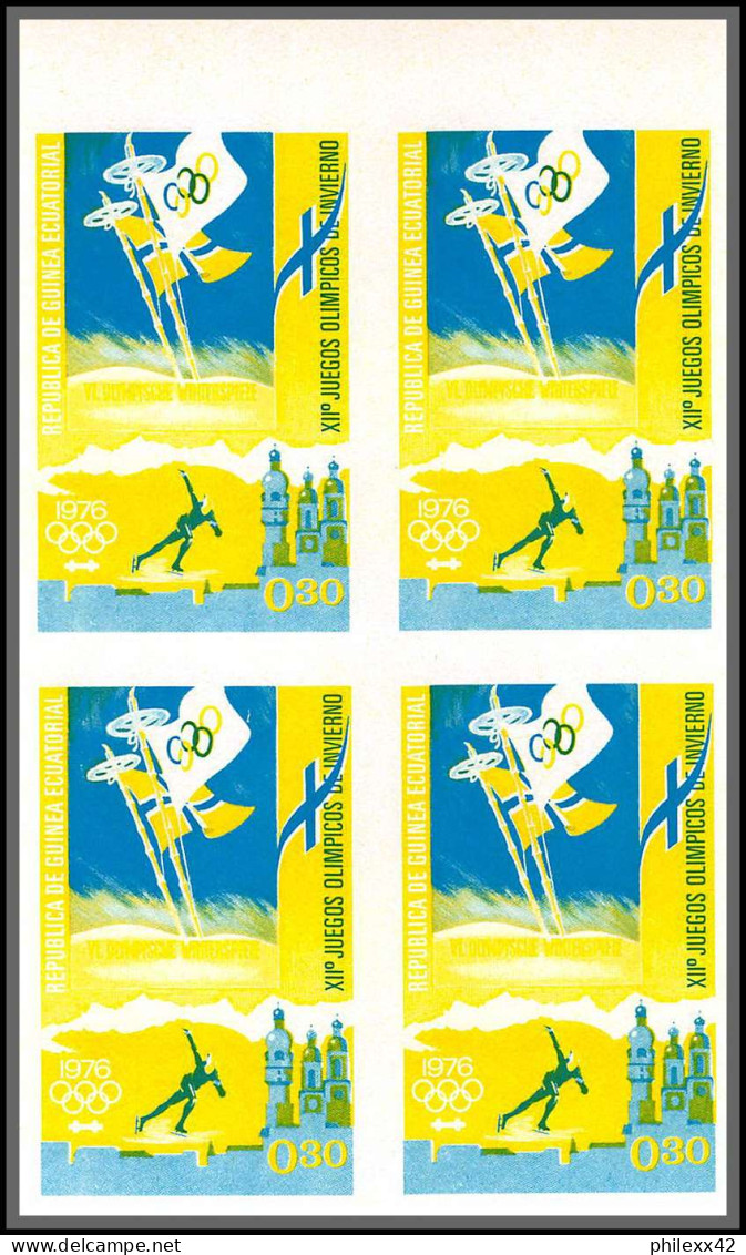 Guinée équatoriale guinea 396b N°535/45 Jeux olympiques olympic games Innsbruck Essai proof Non dentelé imperf MNH **