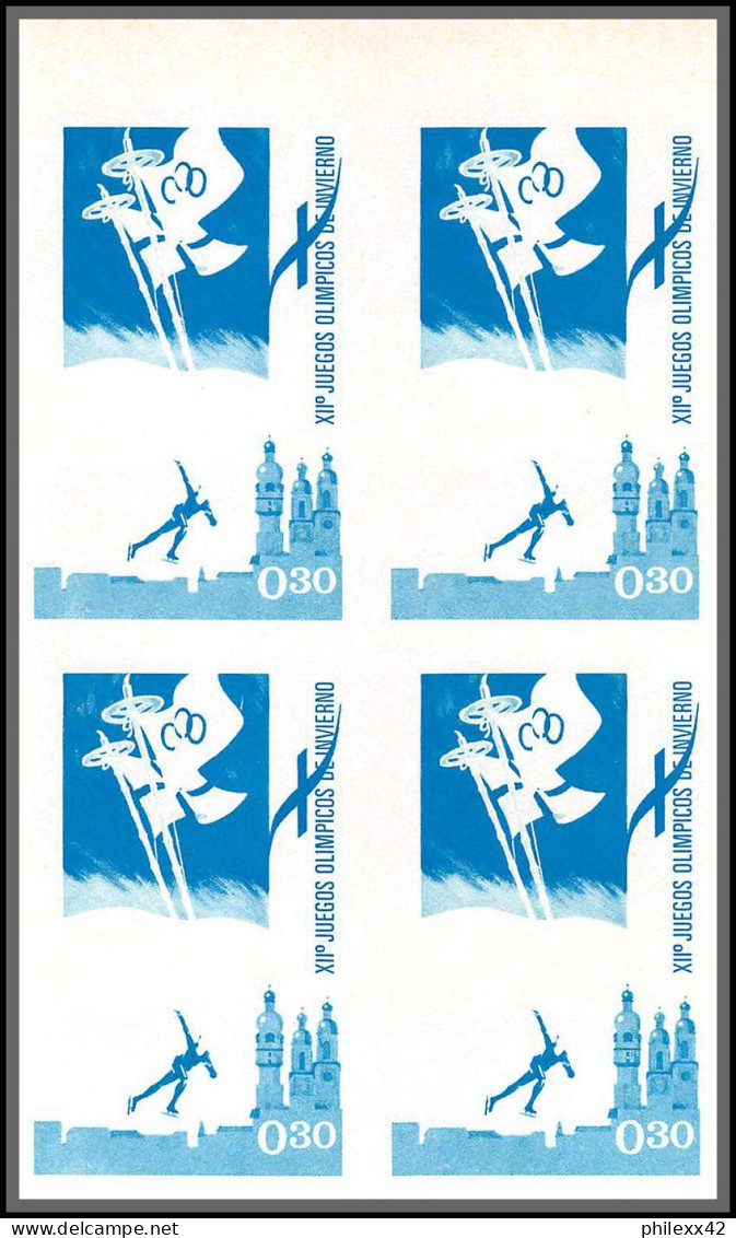 Guinée équatoriale guinea 396b N°535/45 Jeux olympiques olympic games Innsbruck Essai proof Non dentelé imperf MNH **