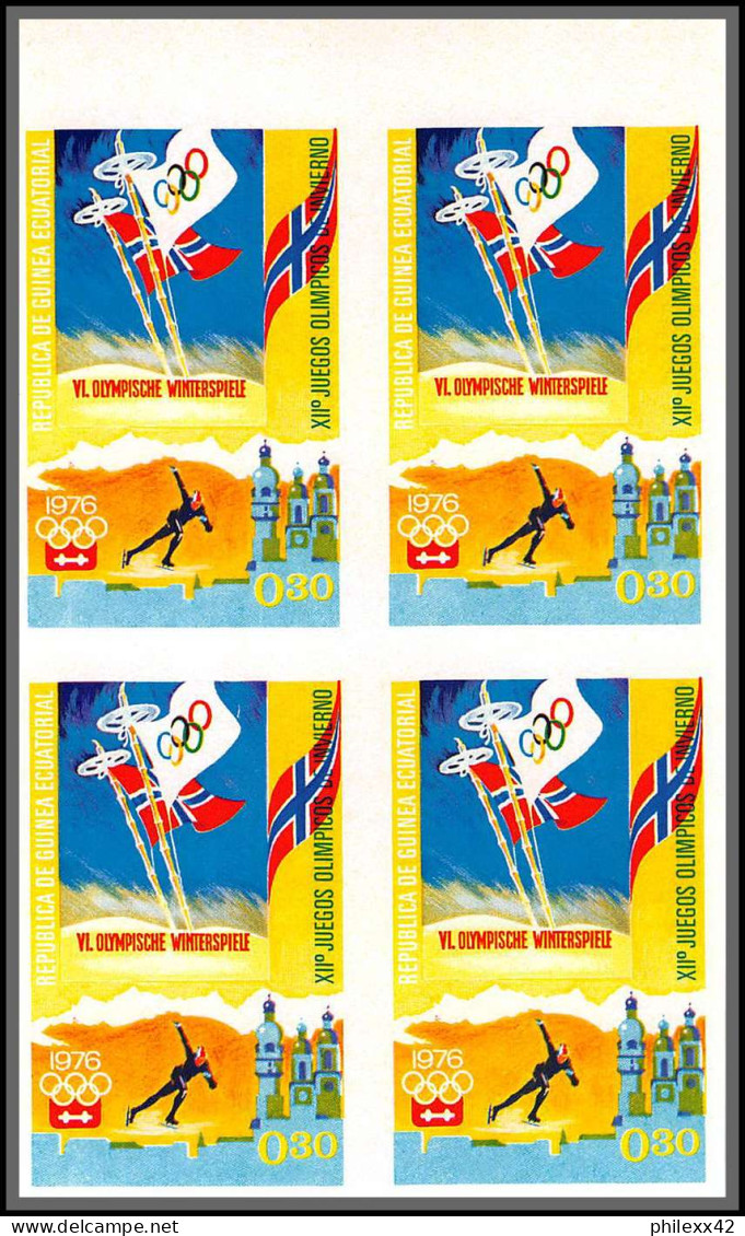 Guinée équatoriale guinea 396b N°535/45 Jeux olympiques olympic games Innsbruck Essai proof Non dentelé imperf MNH **