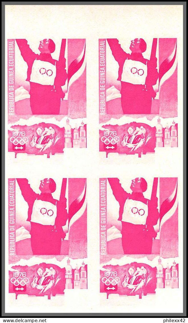 Guinée équatoriale guinea 396b N°535/45 Jeux olympiques olympic games Innsbruck Essai proof Non dentelé imperf MNH **