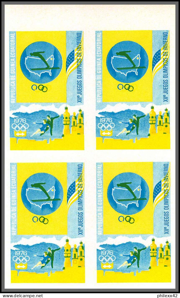 Guinée équatoriale guinea 396b N°535/45 Jeux olympiques olympic games Innsbruck Essai proof Non dentelé imperf MNH **