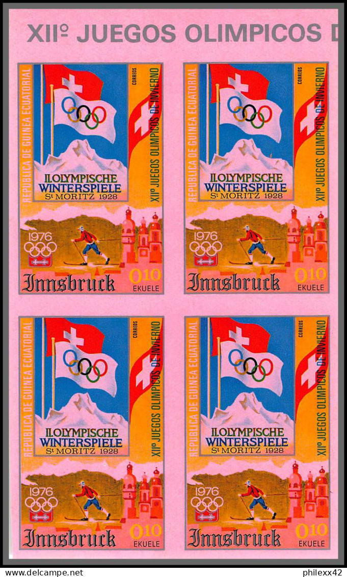 Guinée équatoriale guinea 396b N°535/45 Jeux olympiques olympic games Innsbruck Essai proof Non dentelé imperf MNH **