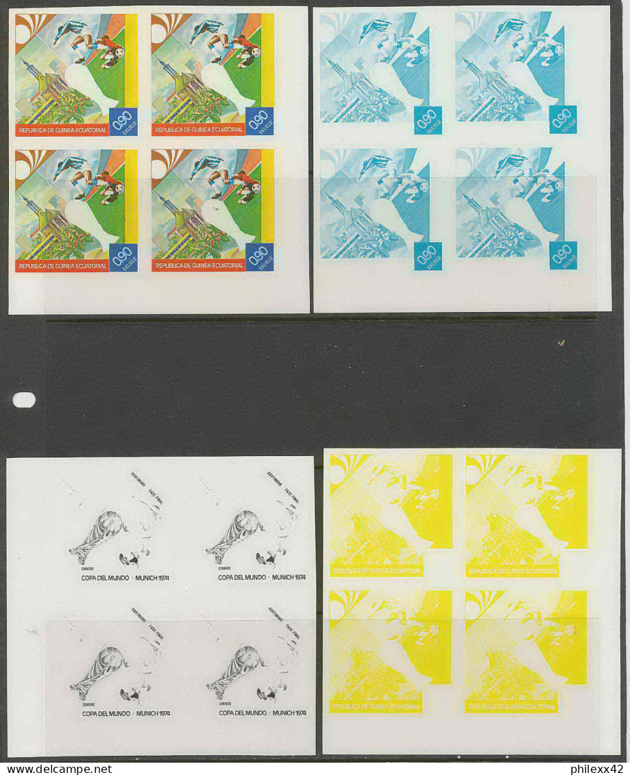 Guinée équatoriale Guinea 432a N°337/45 Football Soccer Essai Proof Non Dentelé Imperf Orate Complet 63 Valeurs - 1974 – Alemania Occidental