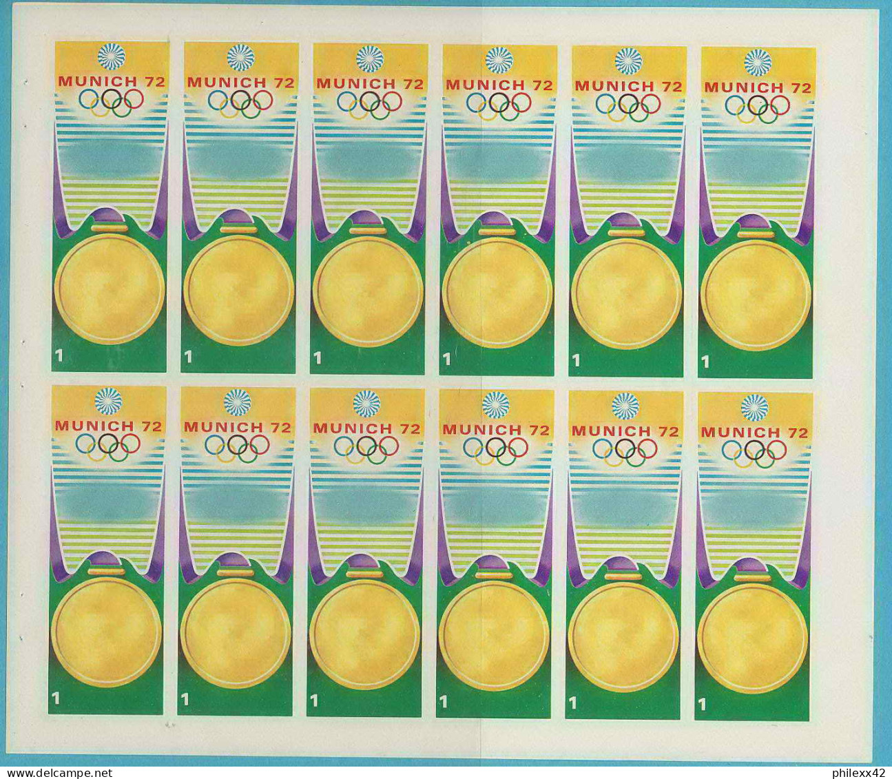 Guinée équatoriale Guinea 371b N°163/69 Carnets/booklets Jeux Olympiques Olympic Essai Proof Non Dentelé Imperf MNH ** - Summer 1972: Munich