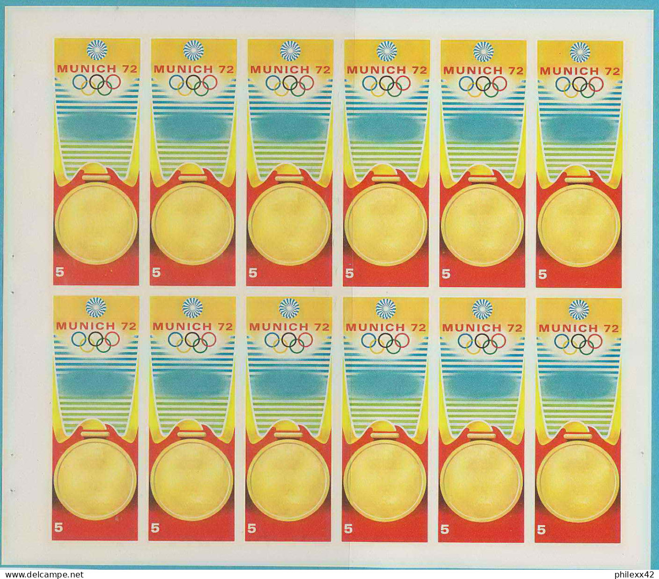 Guinée équatoriale guinea 371b N°163/69 carnets/booklets Jeux olympiques olympic Essai proof Non dentelé imperf MNH **