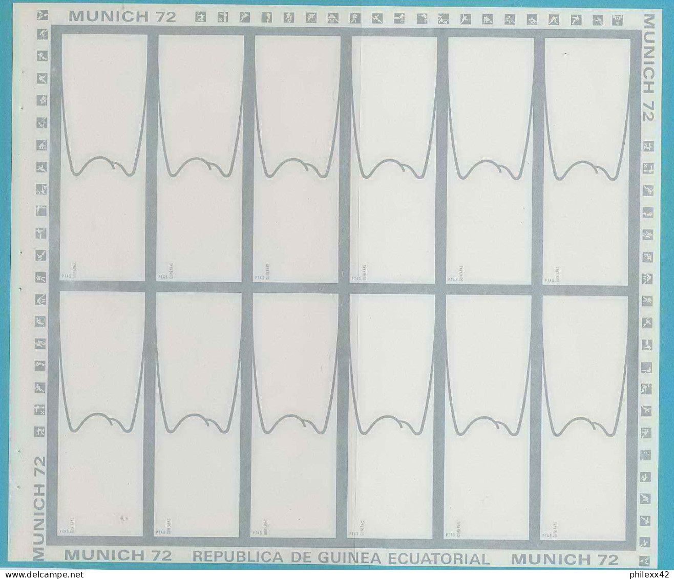 Guinée équatoriale guinea 371b N°163/69 carnets/booklets Jeux olympiques olympic Essai proof Non dentelé imperf MNH **