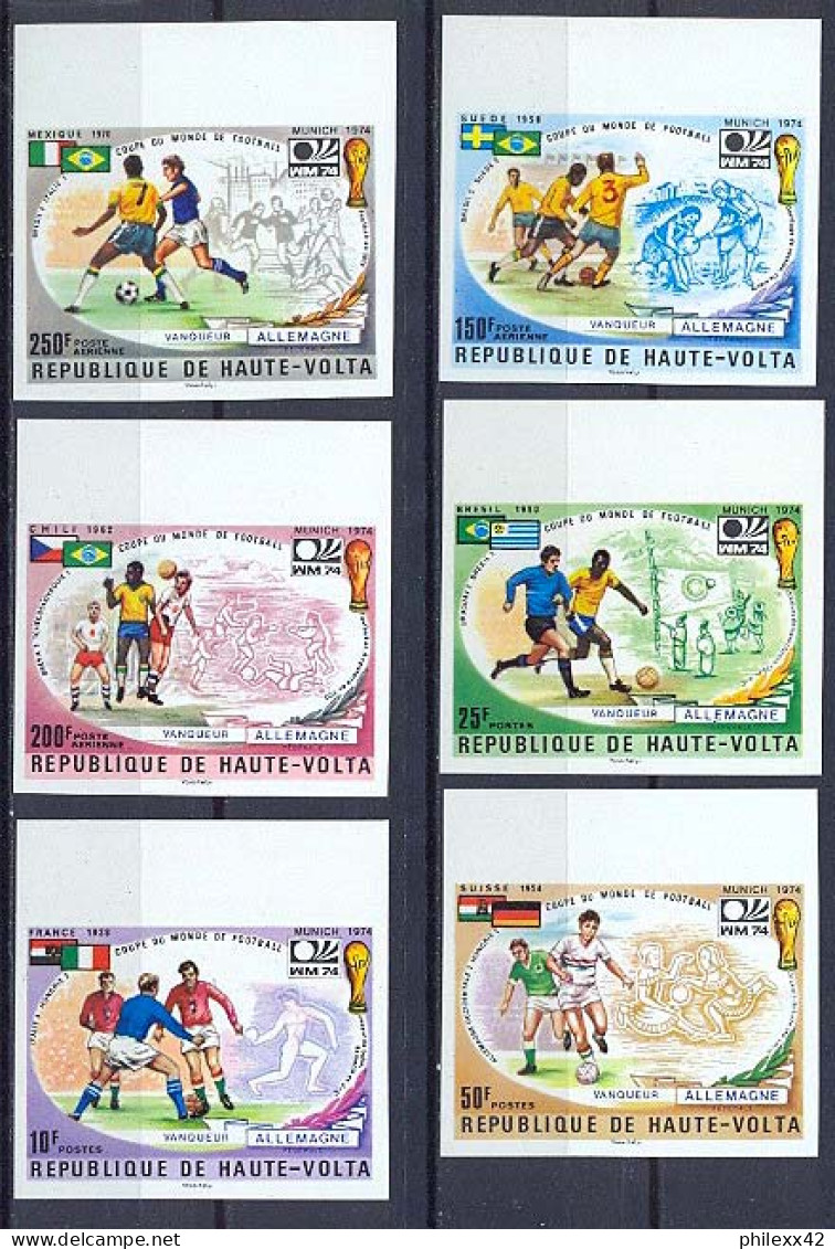 Haute-Volta 032a Non Dentelé Imperf ** Mnh N° 329 / 331 + Pa N° 180/2 Football (Soccer) - 1974 – Alemania Occidental