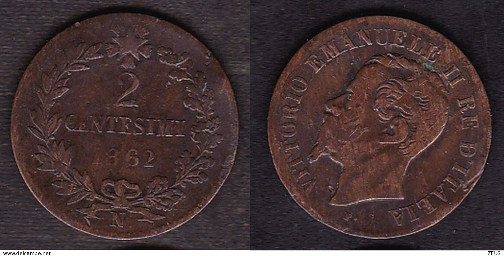 2 CENT.1862N MB VITTORIO EMANUELE II - 1861-1878 : Vittoro Emanuele II