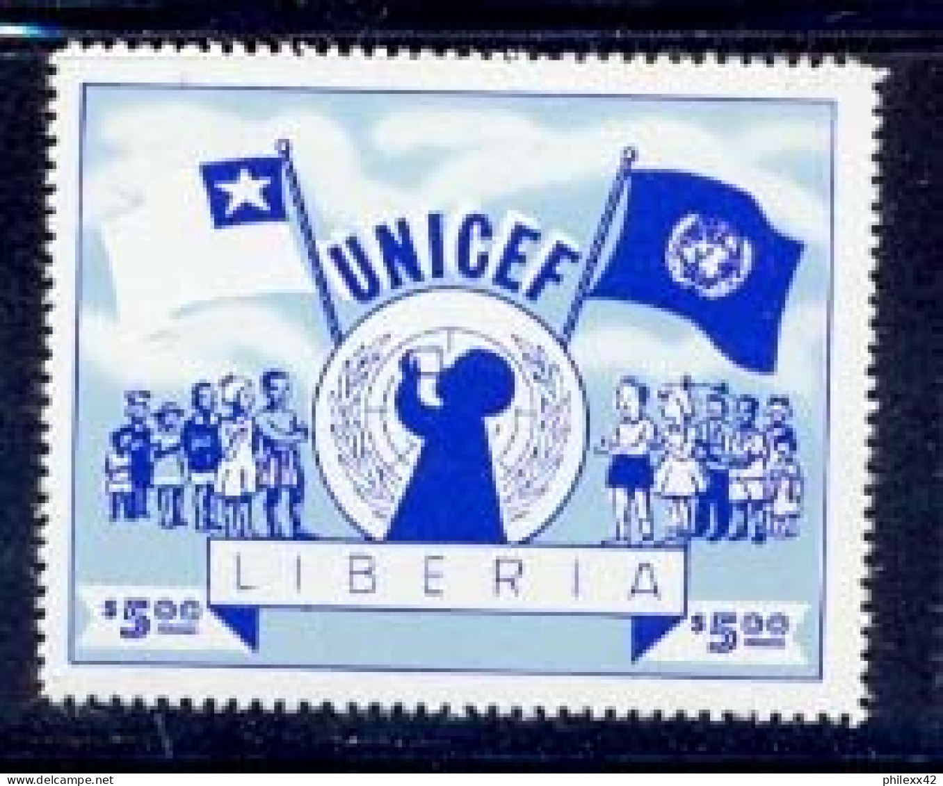 Liberia 016 1954 Mi 460/C77 MNH Children Unicef Essai (proof) - UNICEF