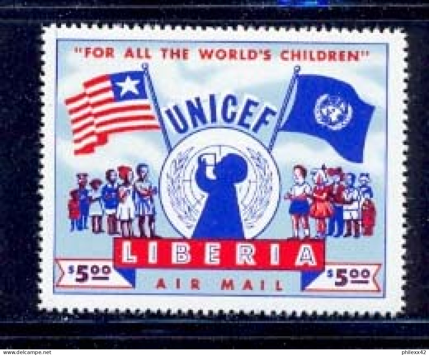 Liberia 021 1954 Mi 460/C77 MNH Children Unicef Essai (proof) (small) MNH ** - UNICEF