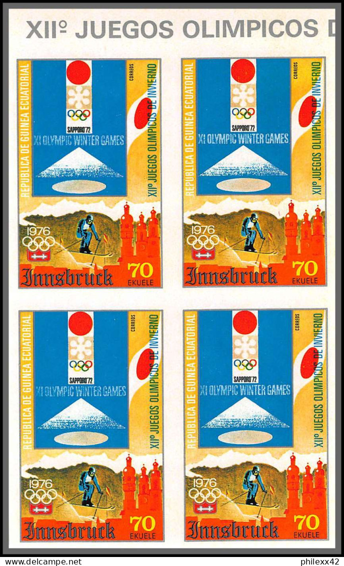 Guinée équatoriale Guinea 396b N°535/45 Jeux Olympiques Olympic Games Innsbruck Essai Proof Non Dentelé Imperf MNH ** - Guinea Ecuatorial