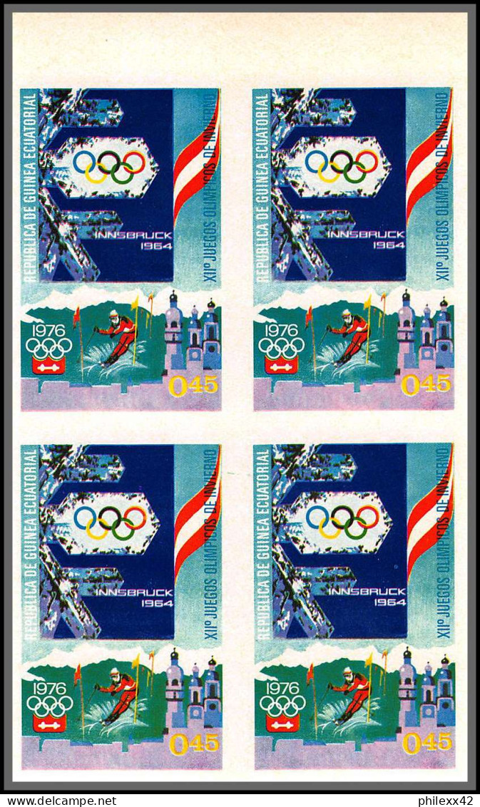 Guinée équatoriale guinea 396b N°535/45 Jeux olympiques olympic games Innsbruck Essai proof Non dentelé imperf MNH **