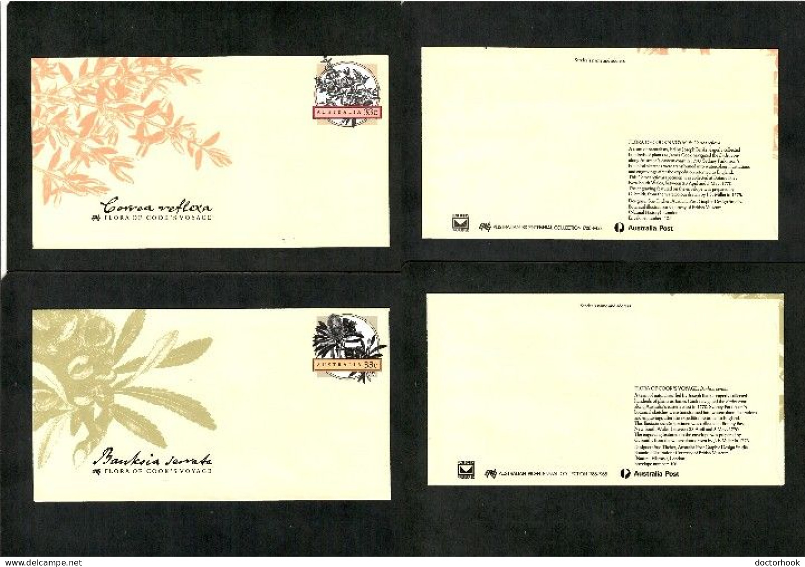 AUSTRALIA   1986 UNUSED SET Of 4 PRE-STAMPED ENVELOPES---OS-756 - Postal Stationery