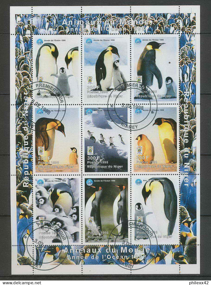 Niger 099 Y&t N°1079/1087 Manchots Pingouins  - Palomas, Tórtolas