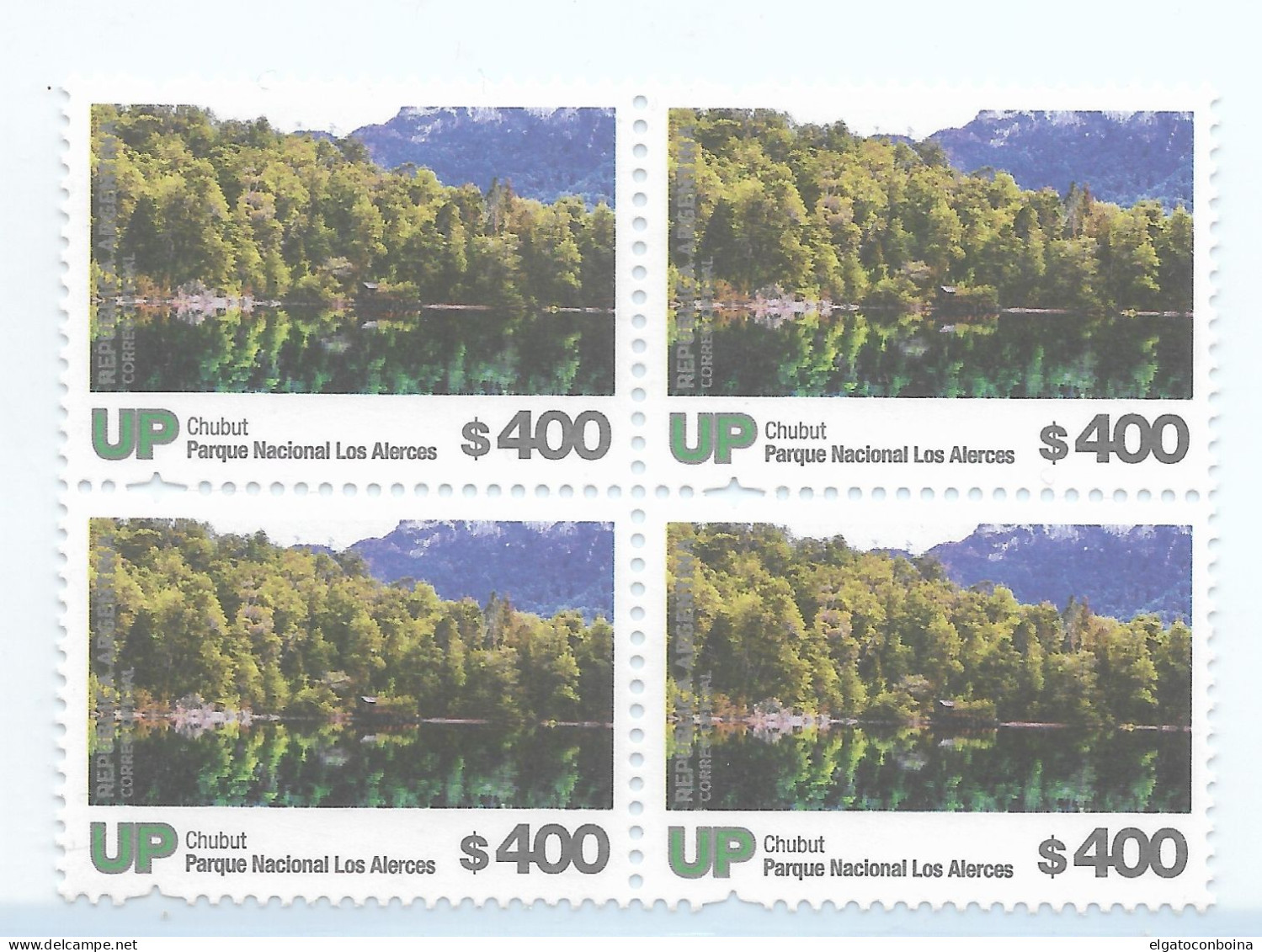 ARGENTINA 2019 LOS ALERCES NATIONAL PARK UP NATURE LANDSCAPES BLOCK OF FOUR MNH - Unused Stamps