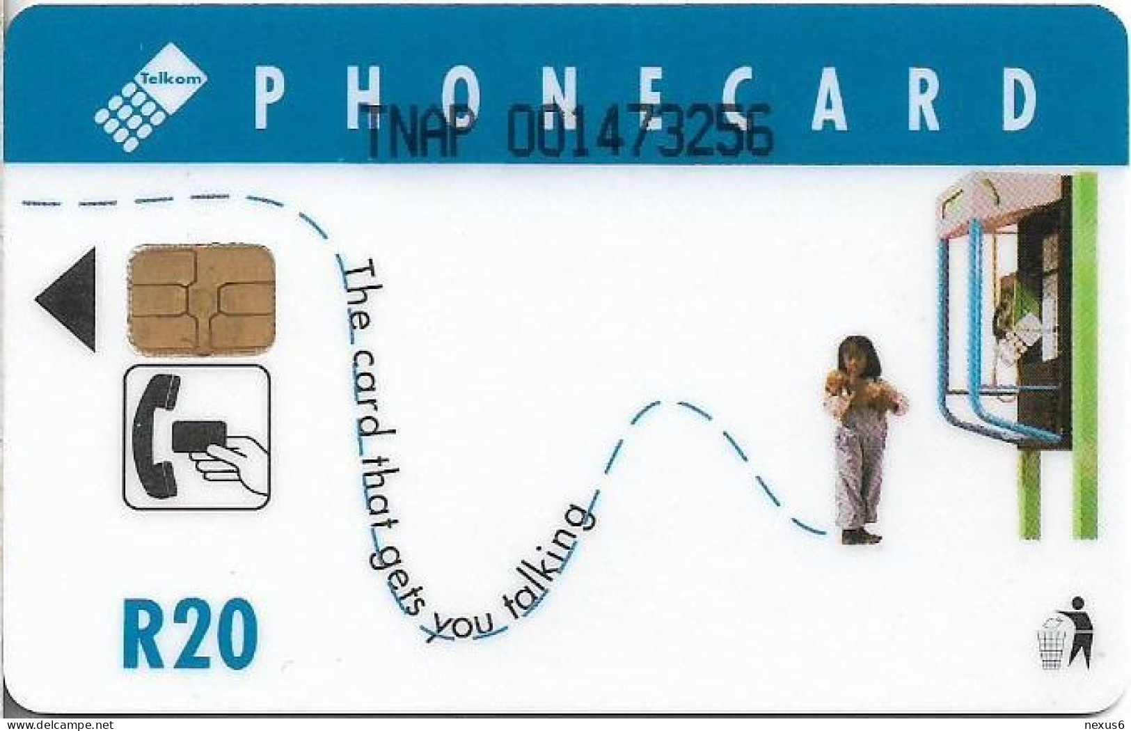 S. Africa - Telkom - Whispering Boys, (Cn. In 2 Parts, Normal 0, Bold), Chip Siemens S30, 1995, 20R, Used - Südafrika