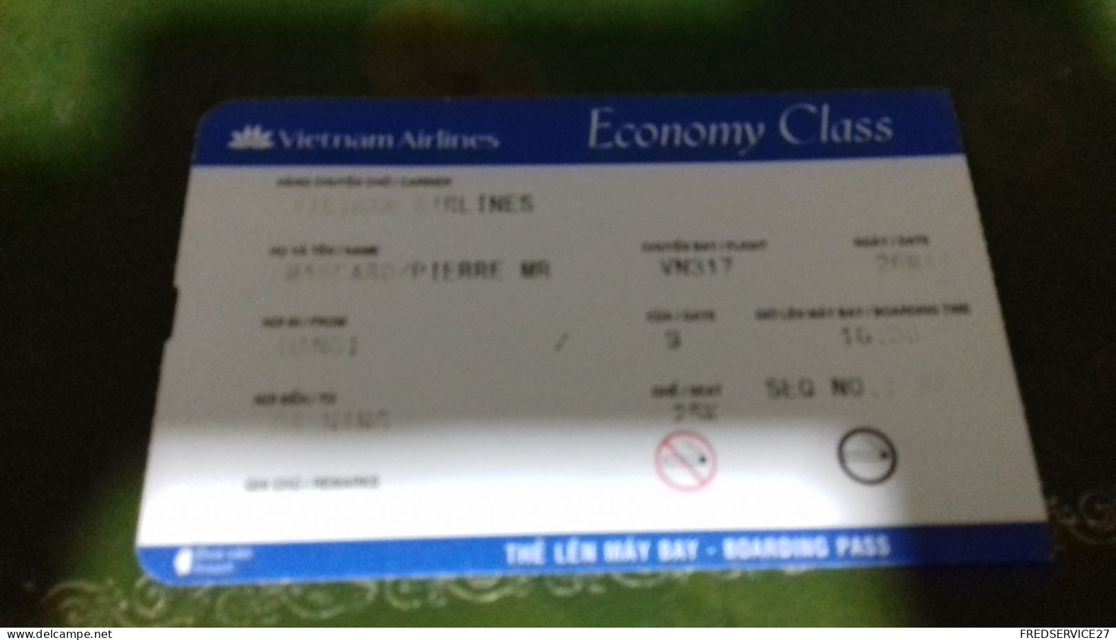 217/ VIETNAM AIRLINES ECONOMY CLASS - Other & Unclassified