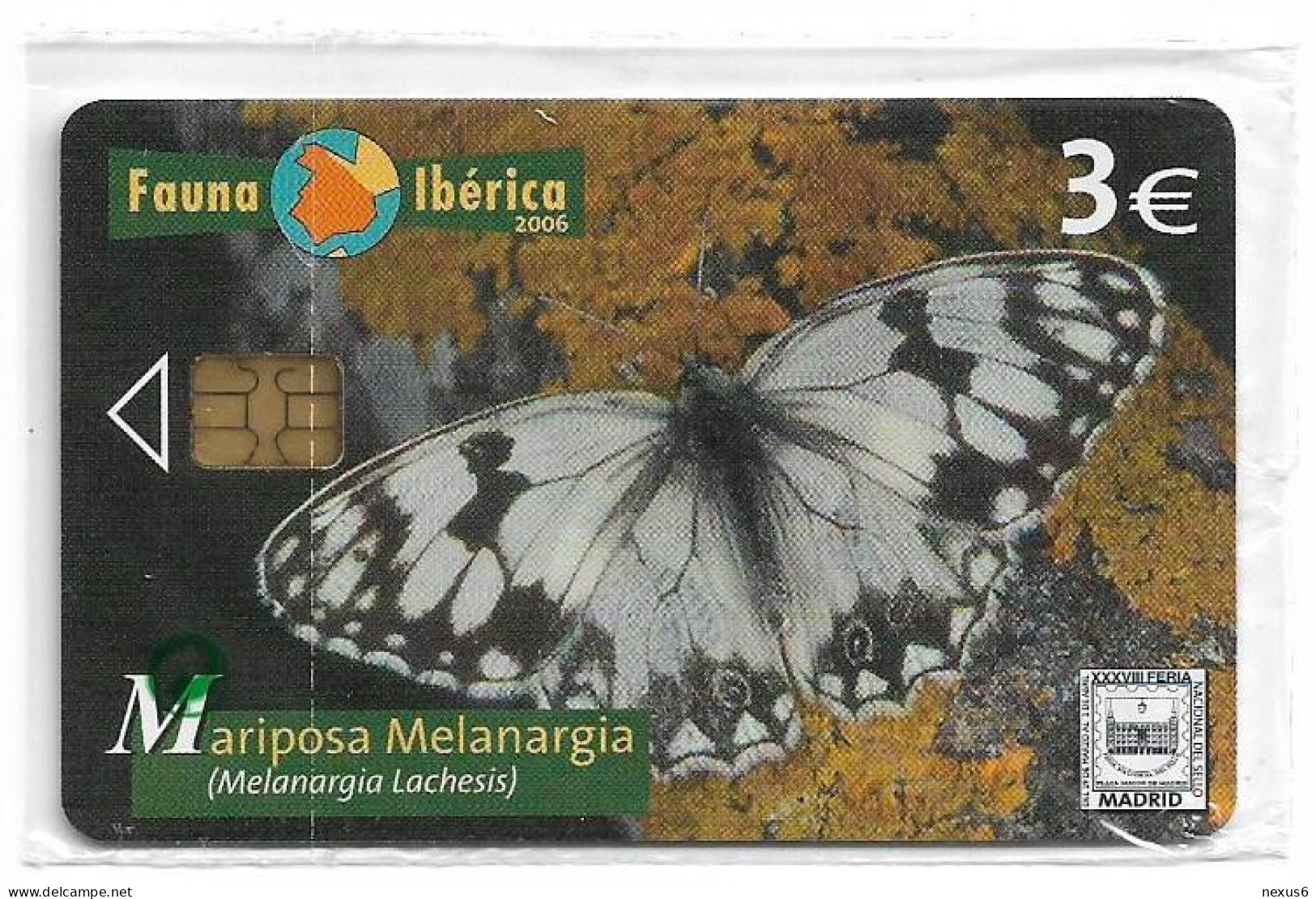Spain - Telefonica - Fauna Iberica - Mariposa Melanargia, Butterfly - P-583 - 03.2006, 3€, 4.000ex, NSB - Private Issues