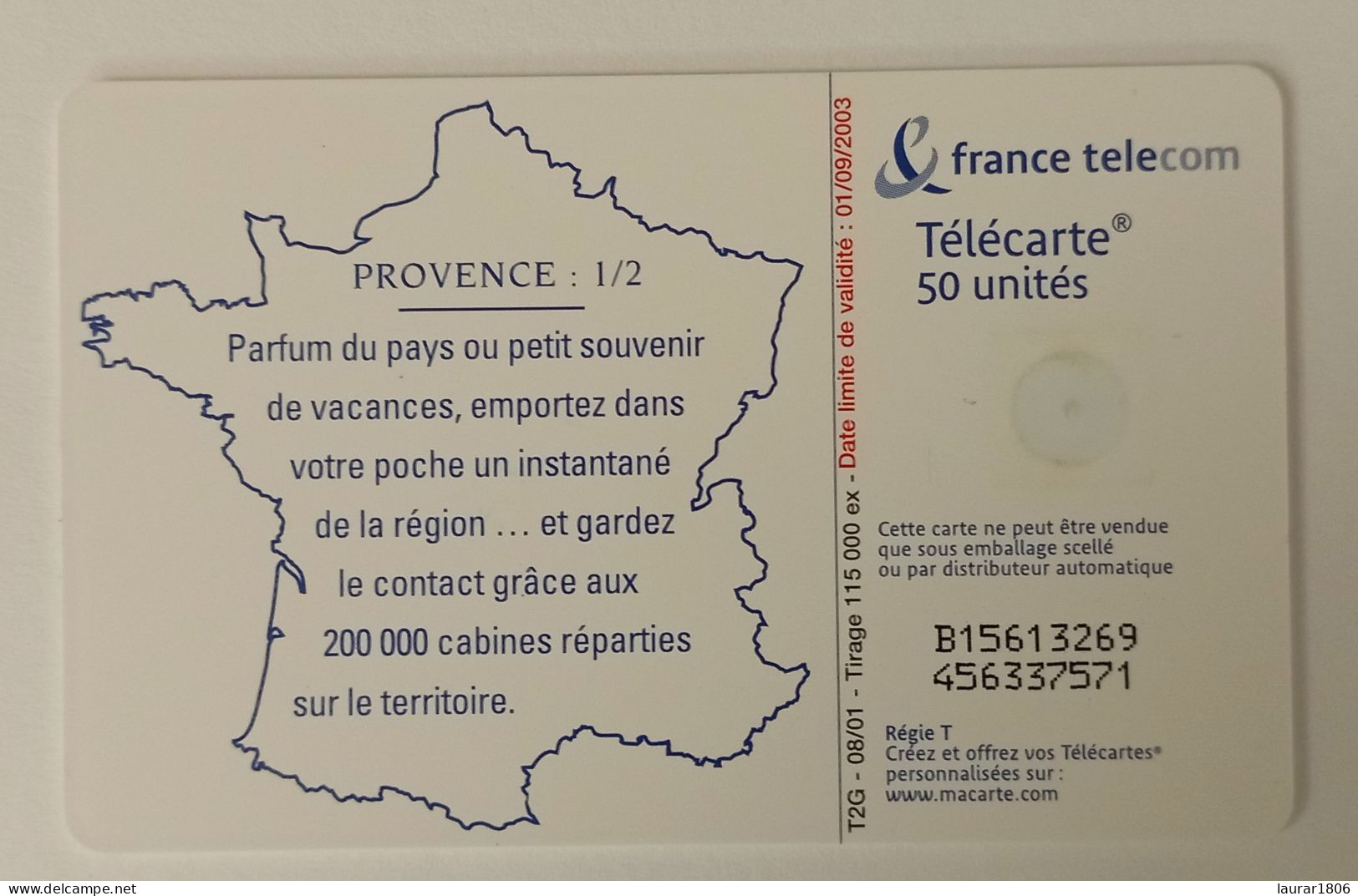 TELECARTE PUBLIQUE F1172 - PROVENCE 1 - GEM2 - 50 U - EC - 2001