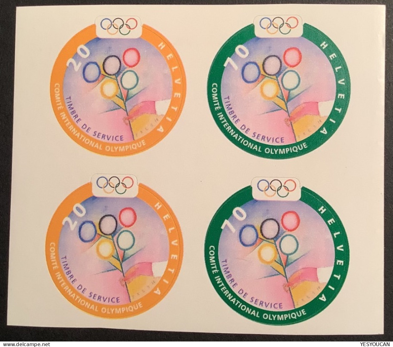 Schweiz Dienstmarken IOK/IOC 2000 RRR ! = 2.SONDERAUFLAGE (Olympic Games Sydney Jeux Olympique Official Stamps CIO - Oficial