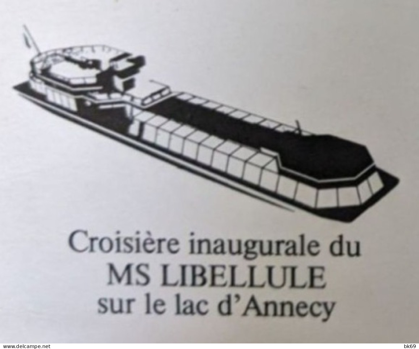 Inauguration De La Croisière Sur Le Lac D'Annecy Avec Le Bateau MS Libellule , Le 28 Mai 1984  Sur CP Entier Tour Eiffel - Cachets Commémoratifs