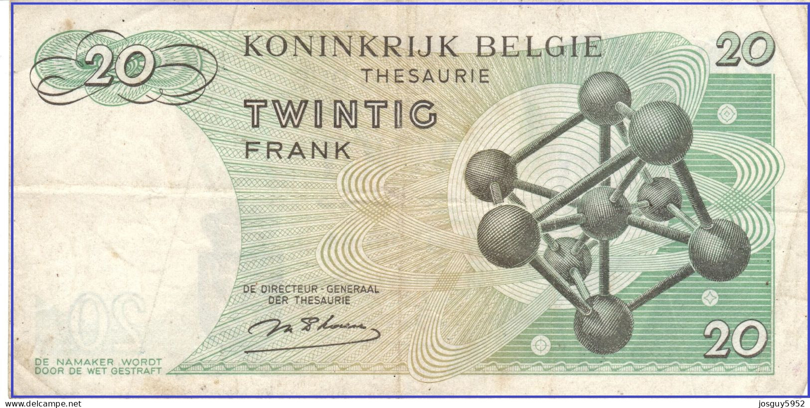 BELGIE - 20 FR 1964 - Nr 1W3820554 - Andere & Zonder Classificatie