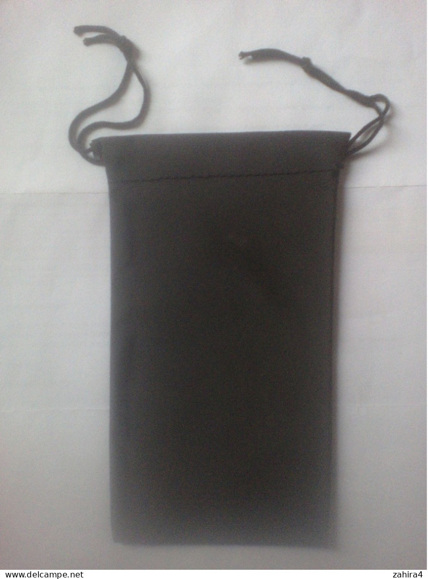 02 - Pochette Pour Lunette De Soleil - MS&F Made In Italy - Tissus Noir Satiné Mat - Accessoires