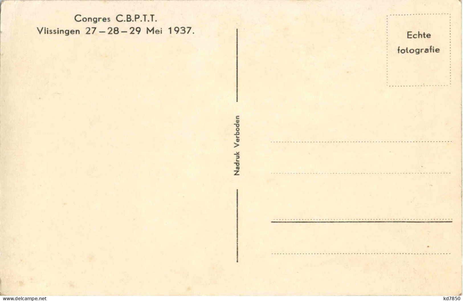 Zierikzee - Congres CBPTT Vlissingen 1937 - Zierikzee